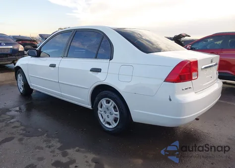 2001 Honda Civic Lx z USA, uszkodzony, nr VIN 1HGES15521L055352